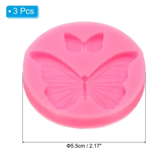 Unique Bargains Silicone Clay Template Fondant Template for Crafts Air Dry Cake 3 Pcs image {1}