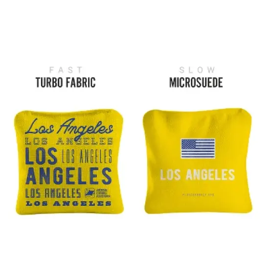 Gameday Los Angeles Football Yellow Synergy Pro Cornhole Bags (Set of 4) image {1}