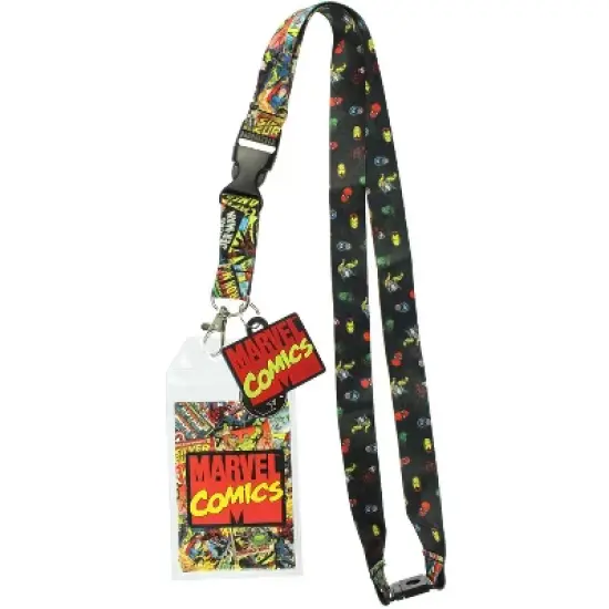 Marvel Comics Page ID Lanyard Badge Holder With 1.5" Rubber Charm Pendant image {4}