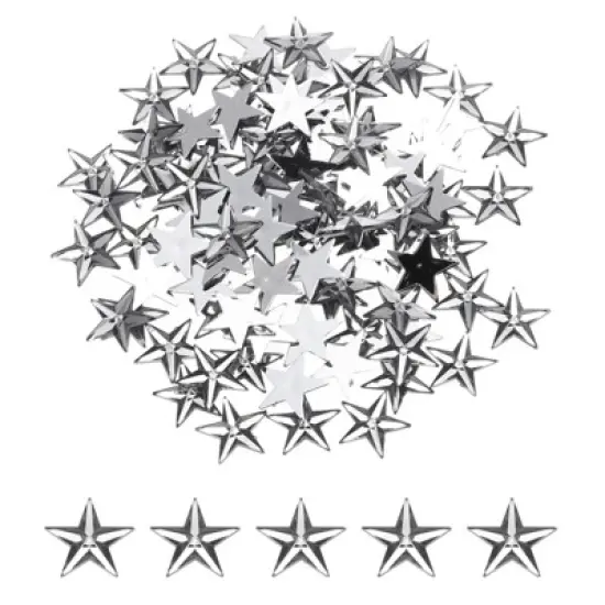 Unique Bargains Acrylic Flat Back Star DIY Decor Jewelry Rhinestone 100 Pcs image {10}