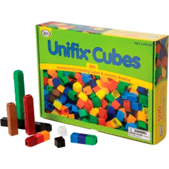 Unifix Cubes, Ten Assorted Colors, Set of 500 image {1}
