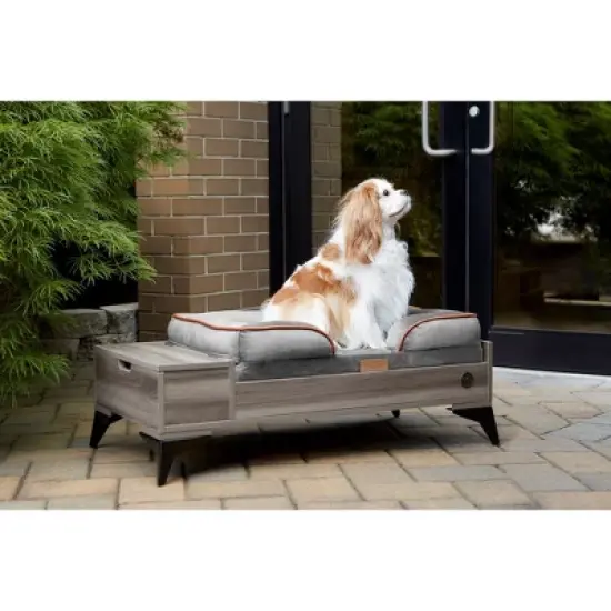 TailZzz Wyatt Wooden Pet Bed with Mattress Elevated Pet Bed  Wooden Pet Bed with Storage  Greenguard Gold Certified Wooden Pet Bed image {6}