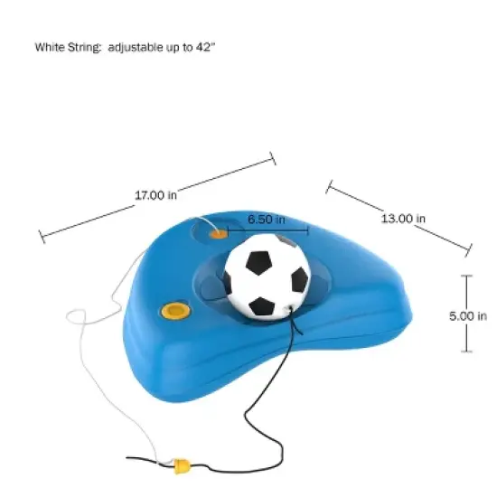 Toy Time Soccer Rebounder- Reflex Training Set with Fillable Weighted Base and Ball with Adjustable String Attached image {1}