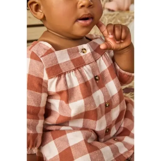 Carter's Just One You&reg;️ Baby Girls' Gingham Dress - Brown image {6}