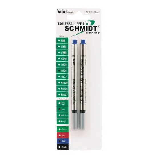 Schmidt 8126 Rollerball Long Capless Refill Fine Blue 2 Pack (SC58124) image {5}
