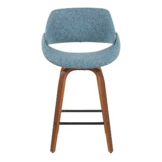 Set of 2 Fabrico Mid-Century Modern Counter Height Barstools - LumiSource image {5}