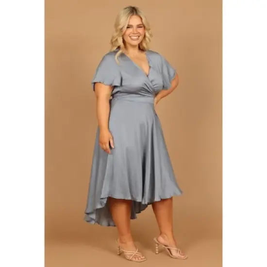 Petal and Pup Womens Amanda Hi Lo Tie Front Dress image {9}