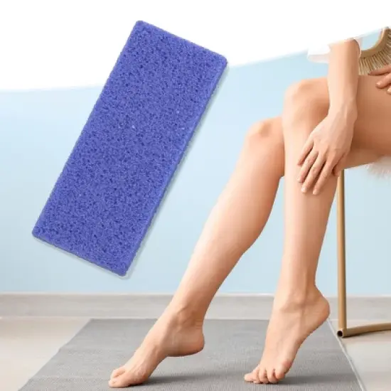 Unique Bargains Foot File Exfoliating Scrub Stone Double Sided Fine and Coarse Pumice Stone Foot Care 2 Pcs Purple image {5}