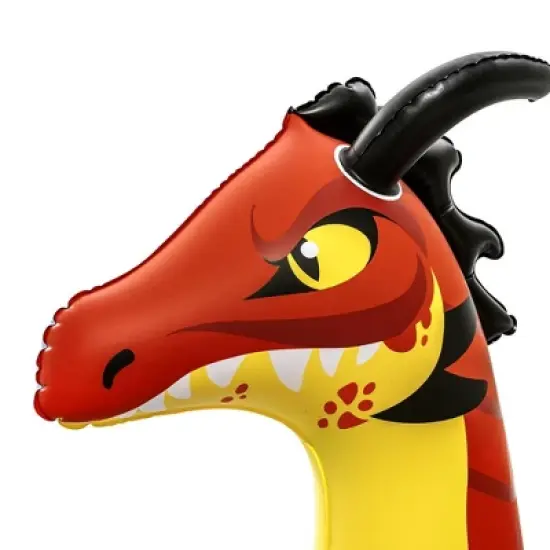 H2OGO! 56 x 38 Inch Dragon Fury Kids Polar Shield Winter Snow Sled Tube for Ages 6 and Up with Pull Rope and Large Handles, Multicolor image {3}