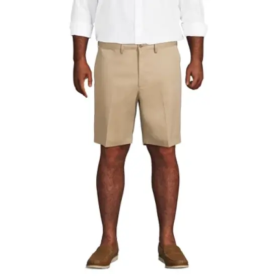 Lands' End Men's Big and Tall Comfort Waist 9" No Iron Chino Shorts image {6}