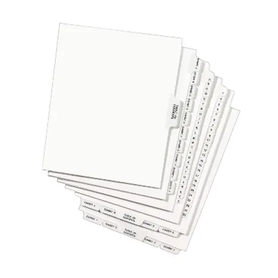 Avery-Style Legal Exhibit Side Tab Divider Title: 12 Letter White 25/Pack 11922 image {5}