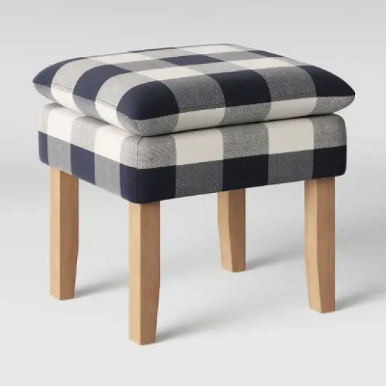 Buffalo Plaid Stool Blue - Threshold&trade; image {2}