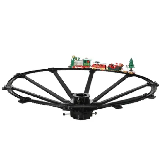 Qaba Electric Train Set for Kids with 2 Playing Forms, Battery-Powered Christmas Train Toy Set with Sounds & Lights, Gift Box for 3-8 Years Old image {3}