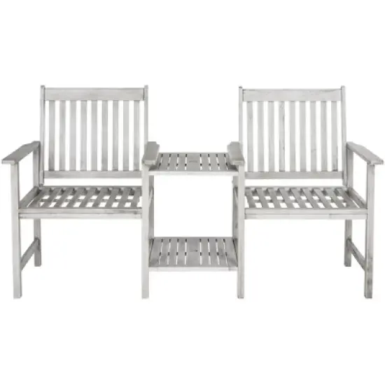 Brea Twin Seat Bench - Outdoor - Safavieh image {13}