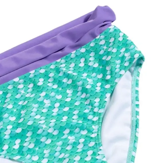 Disney The Little Mermaid Princess Ariel Girls Rash Guard and Bikini Bottom Little Kid to Big Kid image {6}