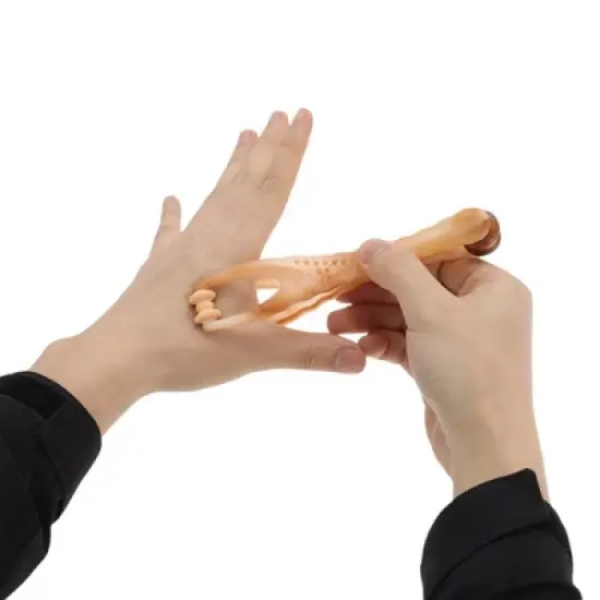 Unique Bargains Comfortable Finger Hand Massager Amber 1 Pc image {3}