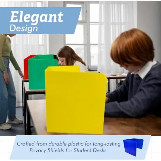 4E's Novelty 20ct Colored Desk Dividers &ndash; Privacy Panels and Shields for Students, Classroom Must-Haves for Focus and Testing image {3}