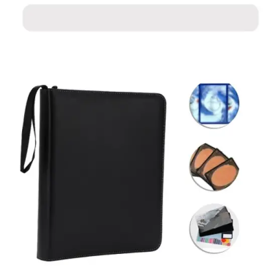 Unique Bargains 9 Pockets Card Binder with 720 Sleeves Black 1 Pc image {3}