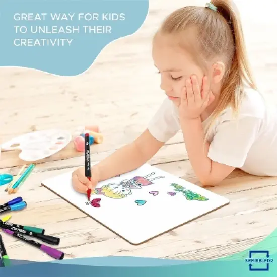 SCRIBBLEDO Dry Erase Boards, Small White Boards 9x12, 24 Pack with Erasers image {4}