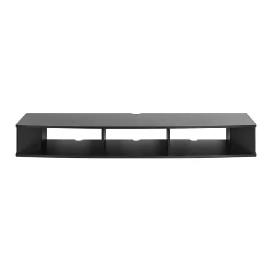 70" Wall Mounted TV Stand for TVs up to 75" Black - Prepac image {5}