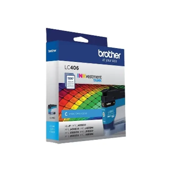 Brother INKvestment Tank LC406 Cyan Standard Yield Ink Cartridge Prints Up to 1 500 Pages (LC406CS) image {3}