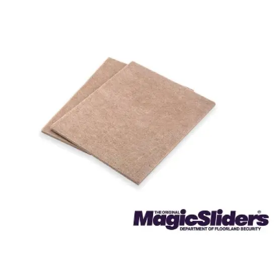 Magic Sliders 2pk 4.5''X6" Heavy Duty Adhesive Self-Stick Oatmeal Blanket image {2}