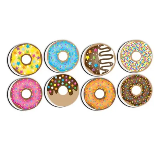 Ashley Productions&reg; Non-Magnetic Mini Whiteboard Erasers, DonutFetti&reg;, 8-Pack image {1}