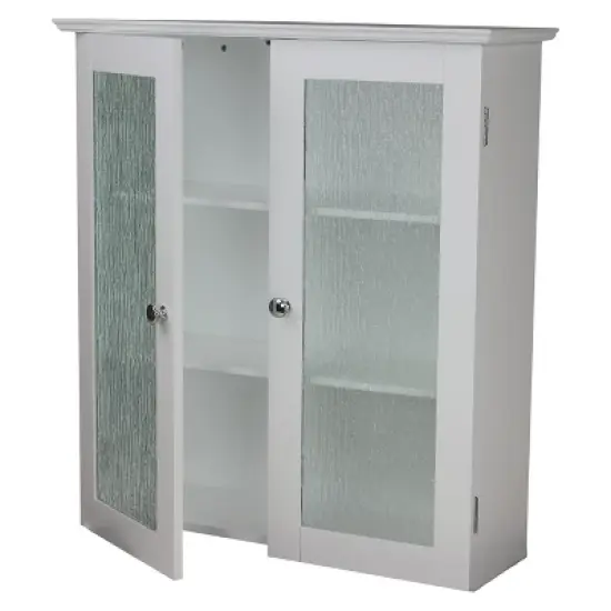 Connor 2 Door Wall Cabinet White - Elegant Home Fashions image {1}
