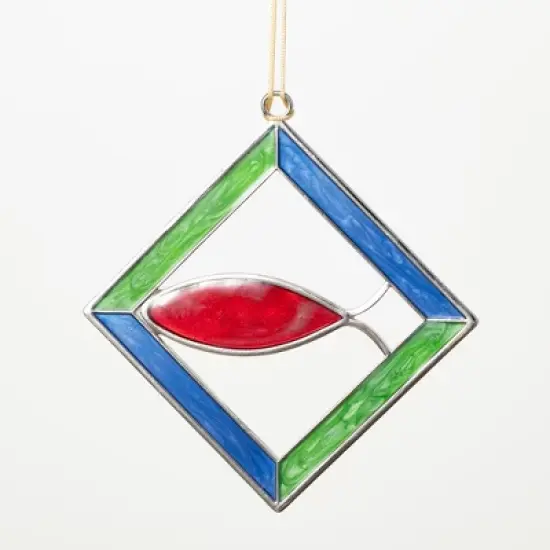 Woodstock Chimes Memorial Wind Chime Fish Symbol 23" image {2}