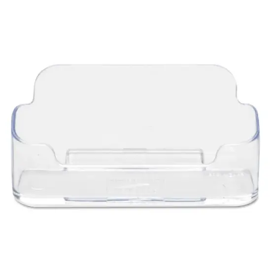 Deflecto Horizontal Business Card Holder Holds 50 2 X 3 1/2 Cards Clear 70101 image {5}