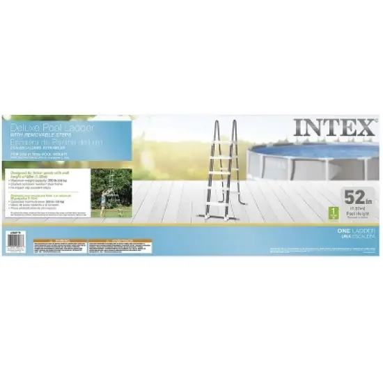 Intex Deluxe Pool Ladder with Removable Steps for 52" H Wall Above Ground Pool image {3}