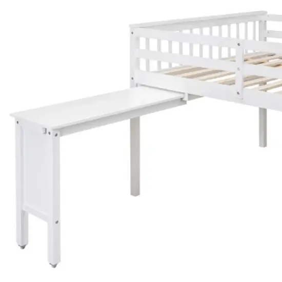Loft Bed With Removable Desk and Cabinet - ModernLuxe image {9}
