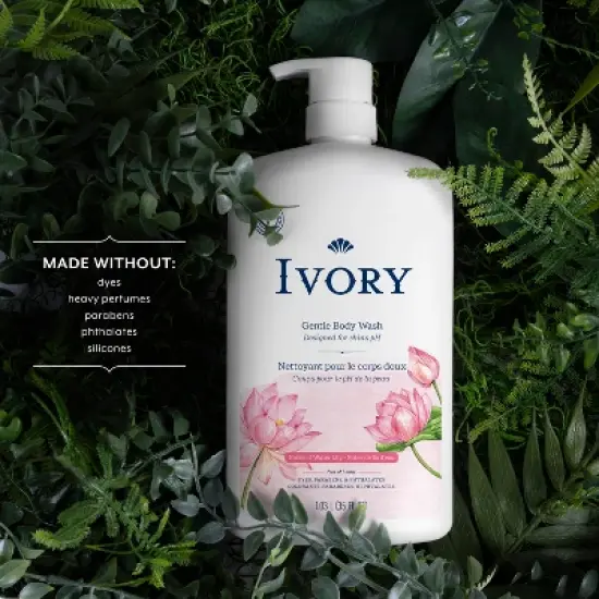 Ivory Mild & Gentle Body Wash - Water Lily Scent - 35 fl oz image {2}