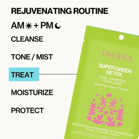 Pacifica Super Green Detox Kale and Charcoal Face Mask - 0.67 fl oz image {3}