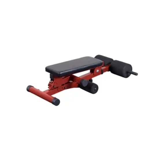Best Fitness Ab Board Hyper Extension Bench - Black/Maroon image {1}