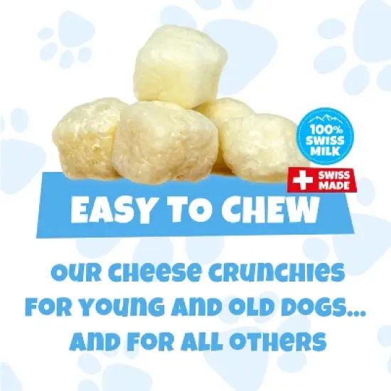 Swisscowers Cheese Crunchy Box for Small and Large Dogs - Made with 100% Swiss Milk, Lactose-free, Gluten-Free, No Preservatives, Bulk Packaging, 350g image {1}