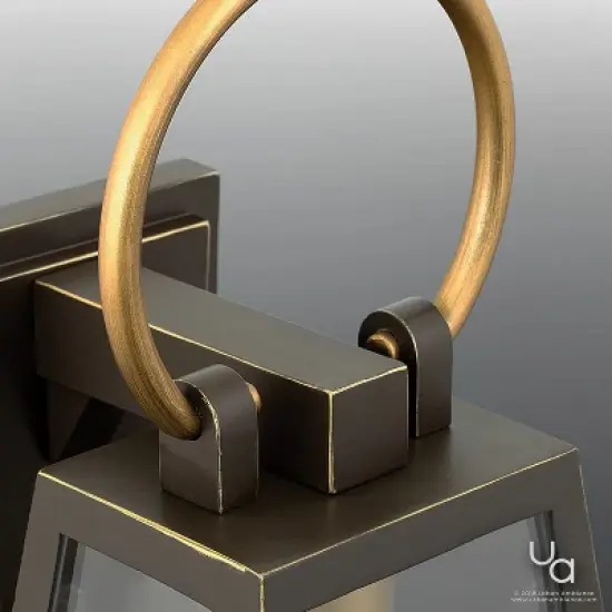 Urban Ambiance Luxury Modern Farmhouse Outdoor Wall Light,  15.125"H x 6.5"W,  Olde Bronze Finish, UHP1002 image {4}