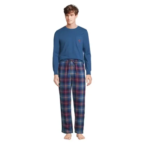 Lands' End Blake Shelton x Lands' End Men's Flannel Knit PJ Set image {2}
