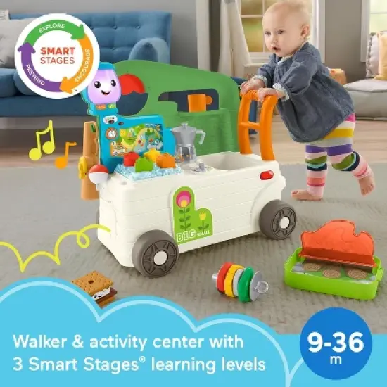 Fisher-Price Baby to Toddler Toy Laugh & Learn 3-in-1 On-the-Go Camper Walker & Activity Center with Smart Stages image {2}