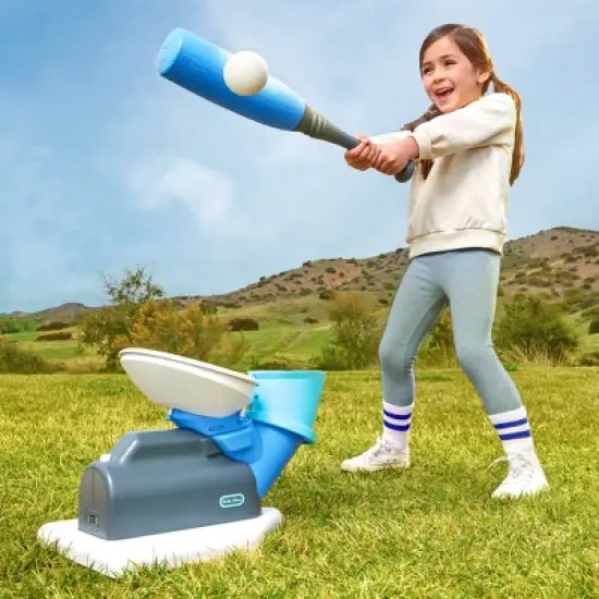 Little Tikes 2-in-1 Pop and Pitch Trainer Toy Baseball Set - 6pc image {2}