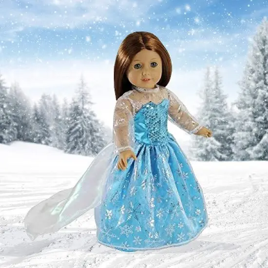 Dress Along Dolly Else Frozen Inspired Outfit for American Girl Doll image {3}