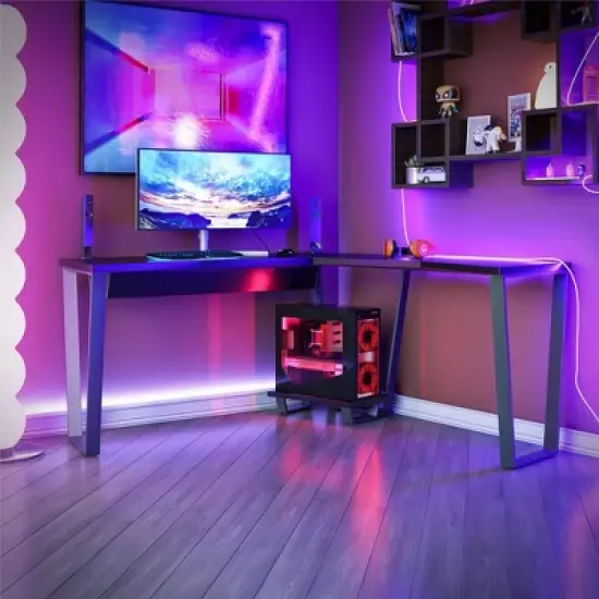 Genesis Gaming L Desk with CPU Stand Black - Ntense image {2}