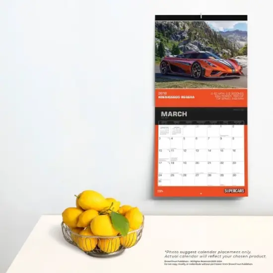 Browntrout 2024 Wall Calendar 12"x12" Motor Club Supercars image {3}
