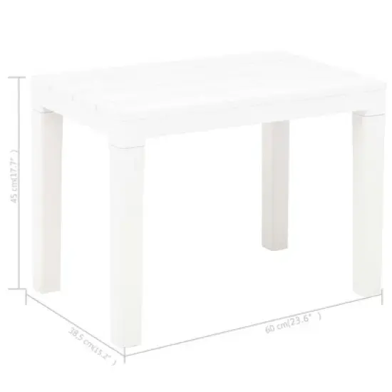 vidaXL 2x Garden Bench Plastic Outdoor Lounge Seating - White image {5}
