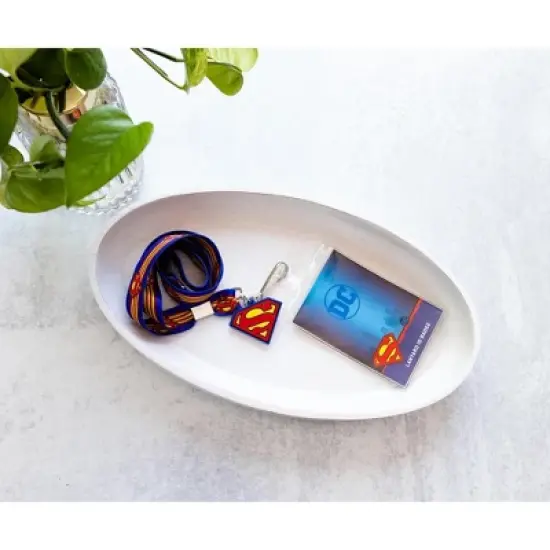 Silver Buffalo DC Comics Superman 22-Inch Lanyard With ID Badge Holder And Logo Charm image {7}