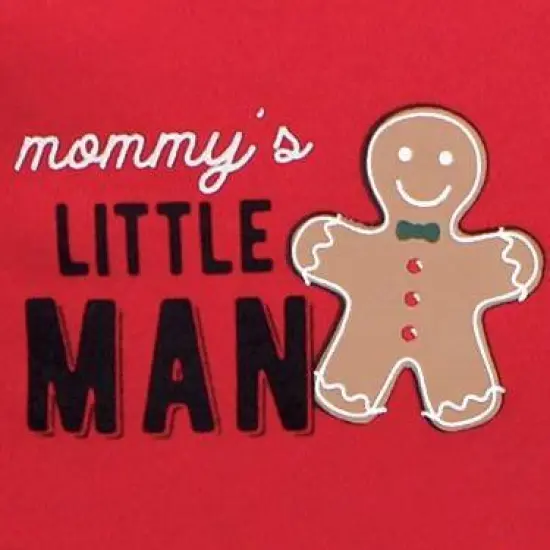 Little Treasure Baby Boy Cotton Bodysuit and Pant Set, Christmas Suspenders image {2}