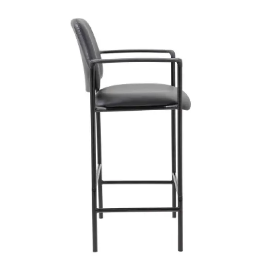 Stool with Arm Black- Boss Office Products image {3}