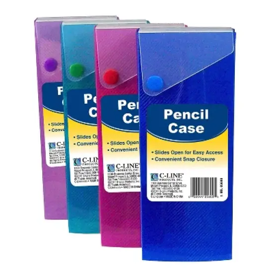C-Line Slider Pencil Case Assorted Colors 24 pack (CLI05600) image {2}