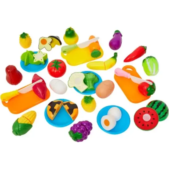 46-Piece Kids Play Food & Kitchen Accessories Set by Toy Time image {5}