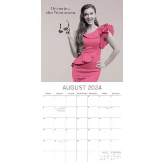 The Gifted Stationery 2024 Square Wall Calendar, Women's Wit, 16-Month Funny Corner Theme with 180 Reminder Stickers (12 x 12 In) image {2}